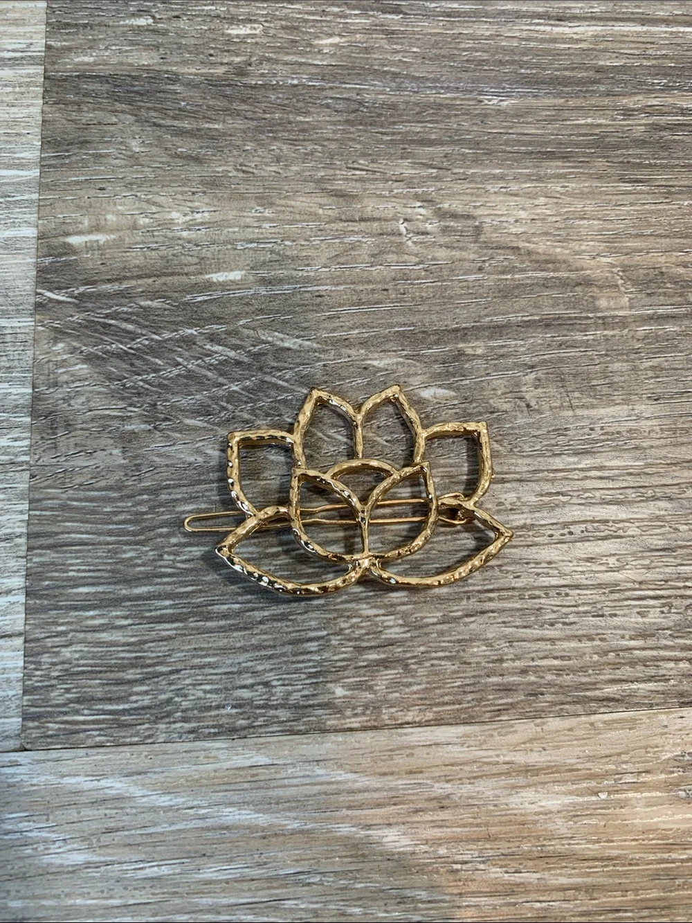 Gold Lotus Hair Clip - Women’s Decorative Hair Accessory